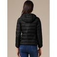 thumbnail image 4 of DARING DIVA Women's Hooded Packable Puffer Jacket M Black, 4 of 6
