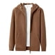 thumbnail image 5 of MHFRRA Chaqueta con Capucha de Peso Pesado, Cremallera Completa, Sudadera de Invierno Cálida para Exteriores, Ropa Informal, Suéter Suave y Cómodo Marrón, 5 of 5