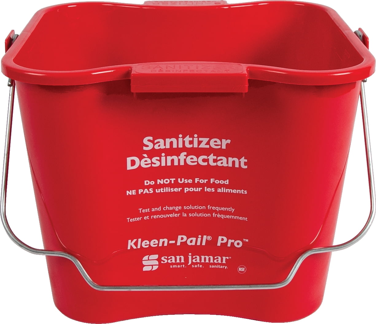San Jamar KP196RD Kleen-Pail 6 Quart Size Red Pail Container Pack of 12 