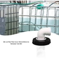 thumbnail image 2 of IBC Tote Tank Cover, Mounting on Rain Water Tank with Acid Alkali Resistant Hose Adapter for Washable Nylon Mesh Filtration, Chemicals Food Industries Storage (163mm, 245mm), 2 of 5