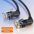 thumbnail image 2 of FVH 0.5M CAT6 UTP Male to Male 360 Degree Angled Rotating Cable RJ45 8P8C 1000Mbps for Lan Ethernet Network, 2 of 9