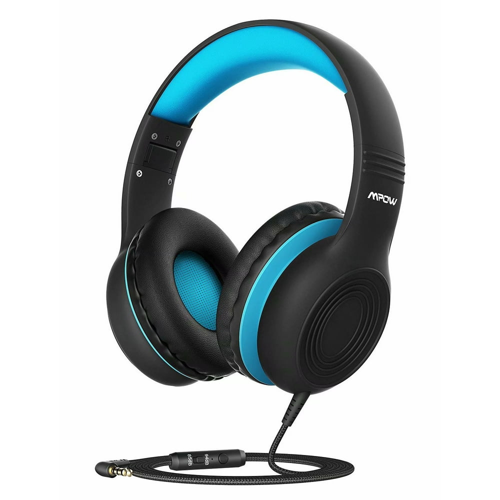 Mpow CH6 Kids Headphones for Baby to Teen Black & Blue