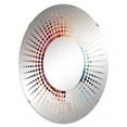 thumbnail image 2 of Designart "Blissful Radiance in Red and Blue Celestial Marble" Marble Starburst Round Wall Mirror - Oval Printed Decorative Mirror - Multiple Color Options, 2 of 5