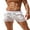 White, variant on nvzhuang Men Swimming Trunks, Elastic Waist See-through Summer Beach Shorts Swimwear with Pockets