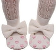 thumbnail image 4 of Aompmsdx Girls Single Shoes Heart Embroider Bowknot First Walkers Shoes Toddler Sandals Princess Shoesshoes, 4 of 5