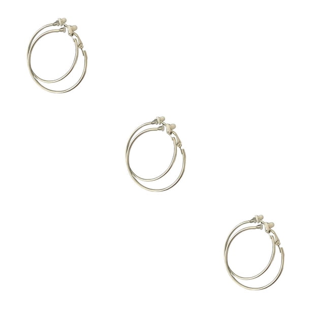 Qarigey 1 par de suministros de joyería, aro grande sin orificio para la oreja, pendiente dorado para mujer, círculo liso, hueco, decoración Type1 NO1