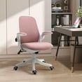 thumbnail image 2 of Vinsetto Office Chair Breathable Rocker with Liftable Armrest Office Pink, 2 of 10