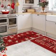 thumbnail image 5 of PALIFEUR Christmas Kitchen Rugs Set of 2, Red Christmas Snowflake Rugs, Non-Slip Kitchen Rug, Washable Kitchen Mats for Christmas Kitchen Decor Festival Holiday Party Decorations, 5 of 7