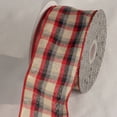 thumbnail image 2 of The Ribbon People Red and Beige Tartan Wired Craft Ribbon 2.5" x 40 Yards, 2 of 2