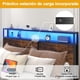 thumbnail image 3 of Marco de Cama Matrimonial con 4 Cajones – Cabecera con Luces LED, Puerto de Carga USB y Espacio de Almacenamiento, Base de Cama Fácil de Armar, 3 of 7
