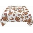 thumbnail image 3 of Fall Tablecloth 60 x 60 Inch Square, Rugby Maple Leaves Football Tablecloths Tablecloths Outdoor Polyester Seasonal Harvest Autumn Table Cover for Holiday Party Picnic Dinner Decor, 3 of 6