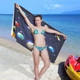 thumbnail image 6 of GZHJMY Colorful Solar Sytem Beach Towel - Lightweight Compact Oversized Travel Towels - Super Absorbent Quick Dry Towel for Swimming Camping Holiday（342）, 6 of 7