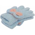 thumbnail image 3 of Toddler Kids Winter Warm Gloves Cute Bowknot Full Finger Knitted Gloves Stretchy Mittens for Little Girls Boys Ages 2-5, 3 of 3