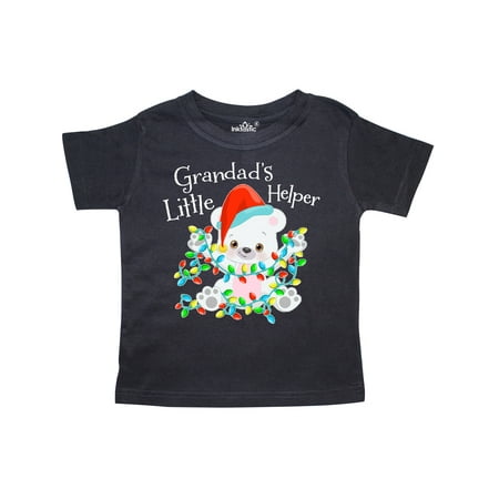 

Inktastic Grandad s Little Helper Cute Polar Bear with Lights Gift Toddler Boy or Toddler Girl T-Shirt