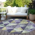 thumbnail image 6 of Addison Rugs Chantille Indoor/Outdoor Transitional Geometric Eggplant Washable Round Rug, 8' x 8', 6 of 6