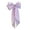 Purple, variant on Opvise Women Hairpin Big Bow-knot Solid Color Elegant Double Layers Long Hair Decoration Ponytail Clip Satin Vintage Hair Clip Hair Accessories Beige