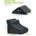 thumbnail image 3 of OasisCraft 4pcs Orthopedic Bed Wedge Pillow Set, Triangle Wedge Pillows After Surgery, Incline Pillow Wedge for Sleeping Sitting Reading, Memory Foam Wedge for Acid Reflux, Snoring, Leg Elevation, 3 of 6