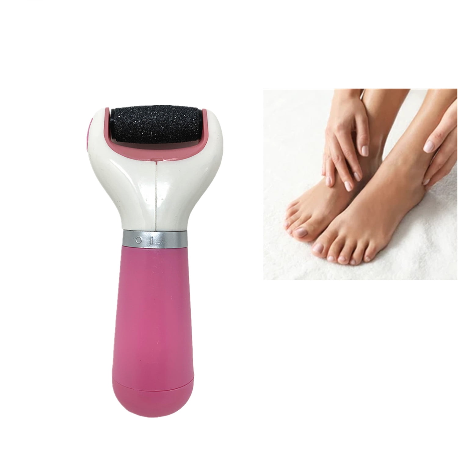 PEDEGG Cordless Electric Callus Remover Foot File Abrasion Roller (Pink
