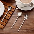 thumbnail image 3 of Pack of 8, Stainless Steel Espresso Spoons, Mini Teaspoons Set for Coffee Sugar Dessert Cake Ice Cream Soup, 14.8CM-silvery, 3 of 6