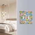thumbnail image 4 of Yayeee Toggle Light Switch Wall Plate 3-Gang 6.37"x4.48" Decorative Outlet Cover, Blue Floral Wave, 4 of 7