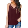 thumbnail image 2 of Maternity Tank Top Soft Sheer Mesh Stitching Camisole Lighweight Flowy Sleeveless Solid Shirts, 2 of 8