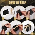 thumbnail image 4 of Favor Boxes Jutom Mini, 100 unidades de papel negro con cinta dorada, 4 of 7