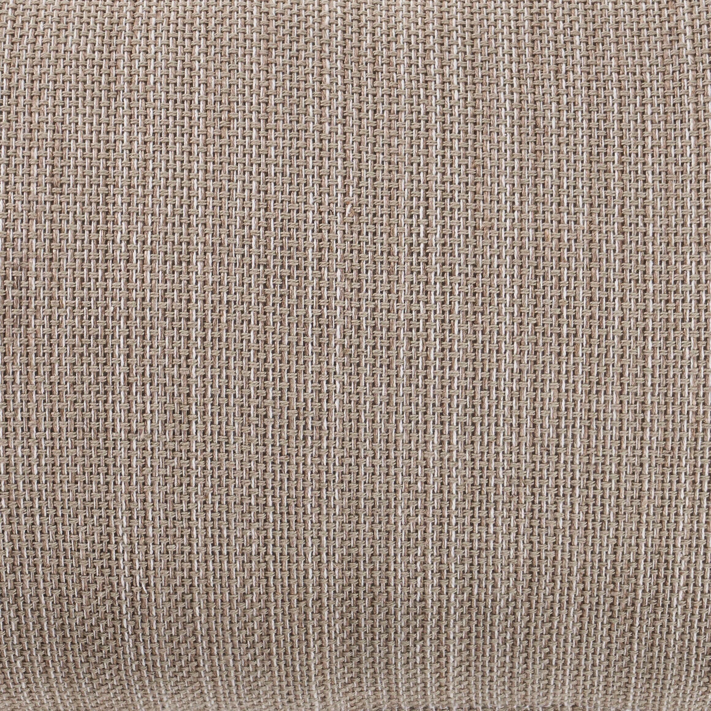 LR Home Bennett 14" x 36" Tan Fringed Linen Blend Adult Decorative Lumbar Throw Pillow