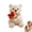 Beige, variant on 2026 Cute Plush Toy with Red Rose,Valentine with a Cute Bouquet of Flowers,Romantic TeddyBear Stuffed Animal for Valentine Birthday Anniverary Girlfriends Boyfriend