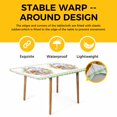 thumbnail image 4 of Easter Bunny Table Cloths for 3 Foot Rectangle Tables, Eggs Rabbits Flowers Eucalyptus Green Plaid Patio Waterproof Elastic Fitted Tablecloths, Washable Rectangular Table Cover for Camping, 4 of 8