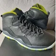 thumbnail image 1 of Ni - ke Ni - ke Air Jordan 10 X Retro Venom Green Black 310805-033 Mens 11, 1 of 5