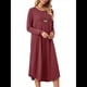 thumbnail image 3 of Pijama de Mujer con Cuello Redondo, Larga y Bolsillos Color Rubor XL, 3 of 9