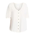 thumbnail image 5 of Time and Tru Women's Cotton Peasant Top, Sizes XS-XXXL, 5 of 5