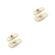 thumbnail image 3 of Minnieouse Zapatillas deslizantes con estilo: cómodas y livianas, suaves, gruesas, con plataforma inferior, zapatillas con punta abierta, Blanco 36/37.1 2piezas, 3 of 4