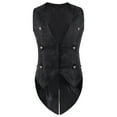 thumbnail image 2 of Vest for Men Formal Men's Gothic Coat Coat Medieval Standing Collar Court Clothing High Collar Retro Swallowtail Slim Coat Men Black Vest Formal, 2 of 8