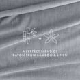 thumbnail image 5 of Noble Linens 4 Piece Linen Bamboo-Blend Bed Sheet Set, Gray, Full, 5 of 9