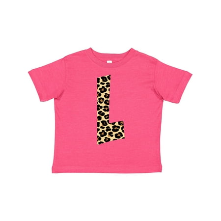 

Inktastic Leopard Print Letter L Gift Toddler Boy or Toddler Girl T-Shirt