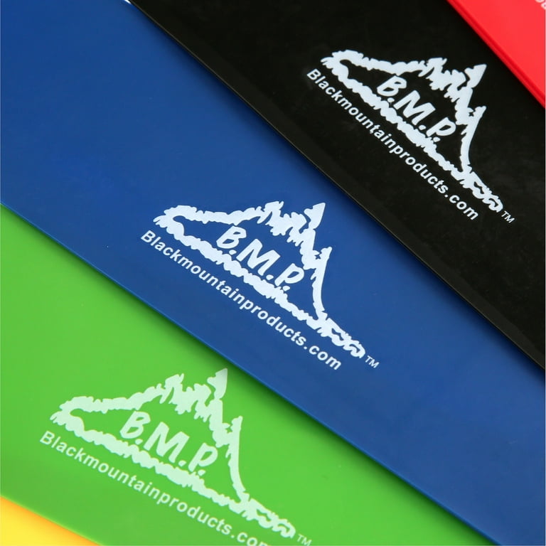 Black Mountain Products Loop Resistance Exercise Bands Set of 5 with Carrying Case Walmart