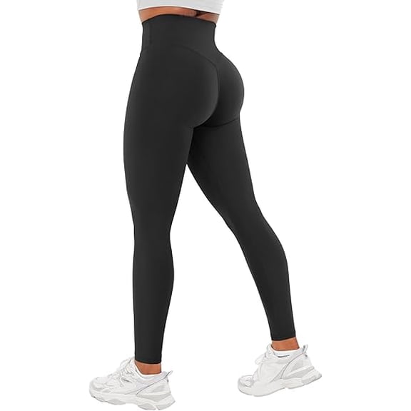 RKXQT Workout Leggings for Women Hidden Scrunch Tummy Control Leggings  High Waisted Gym Yoga Pants Color: Black Size: X-Small
