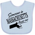 thumbnail image 3 of Inktastic Someone in Massachusetts Loves Me Boys or Girls Baby Bib, 3 of 4