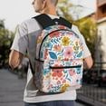 thumbnail image 6 of Pofeuu Floral Ditsy Print Laptop Backpack Travel Canvas Backpack for School Lightweight and Comfortable Backpack College Backpack Schoolbag, 6 of 6
