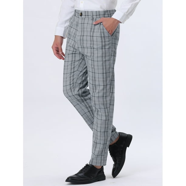 Plaid slim shop tapered pant