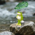 thumbnail image 4 of Garden Statue,Resin Ornament Funny DIY Miniature Figurines for Outside Pond Pool Patio Porch Backyard Miniature Bright Colors Blend Perfectly With The Pond Scenery(A), 4 of 7