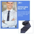 thumbnail image 2 of EeaseCA Cravate Zippée Formelle pour Homme Cravate Classique à Rayures Cravate Zippée pour Homme pour Mariage, 2 of 8