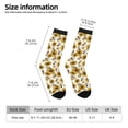 thumbnail image 6 of Uemuo Sunflowers and Bees Pattern Women's Crew Socks, Soft Durable Breathable Moisture-Wicking with Odor Control Cotton socks, 6 of 9