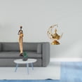 thumbnail image 2 of Figura decorativa de una dama tribal africana, ideal para dormitorio, mesa, mueble de TV, con candelabro antiguo árabe. Decoración para el hogar., 2 of 8