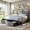 Gray, variant on MARQUESSIA Full Bed Frame with Storage Headboard, Metal Giant Upholstered Wingback & 2 Under Storage Drawers LED Lights Charging Station Bed Frame Noise-Free Easy Assembly Black