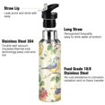 thumbnail image 3 of Yayeee 20oz Insulated Water Bottle Double Wall Stainless Steel with Flip Straw Lid, Birds with Strawberries, 3 of 7