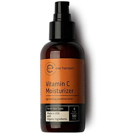 Eve Hansen Natural Vitamin C Face Moisturizer | 4oz Anti Aging Moisturizer with Vitamin B, Green Tea, Jojoba Oil | Anti Wrinkle Face Cream for Dark Spots, Improved Elasticity, Fine Lines, Fi