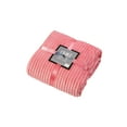 thumbnail image 2 of Pink Ribbed King Blanket 108X90 100% Polyester, 2 of 5
