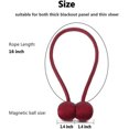 thumbnail image 3 of LAICAIW 2 Pack Magnetic Curtain Tiebacks, Decorative Curtain Holdbacks for Window Décor (Bordeaux), 3 of 6